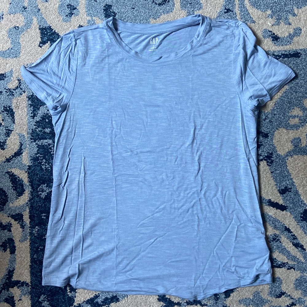 GAP Luxe Light Blue Short Sleeve Tee